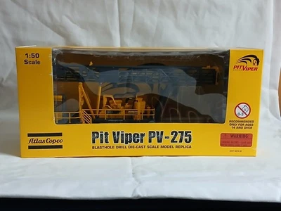DIE CAST ATLAS COPCO PIT VIPER PV-275 BLAST HOLE DRILL 1:50 NEW IN BOX - Image 1 of 4