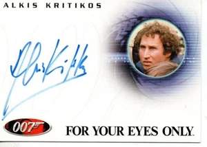 James Bond Auto Trading Card No.A88 Alkis Kritikos "Santos" - Picture 1 of 2