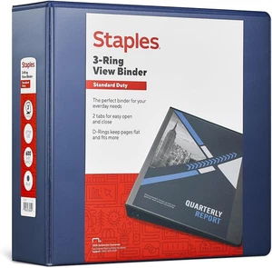 82640 Standard 3-Inch 3-Ring View Binder Blue (26451-Cc) - Picture 1 of 12
