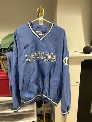 Chaqueta cortavientos suéter vintage Reebok UNC North Carolina Tarheels XL Foto 1 de 4