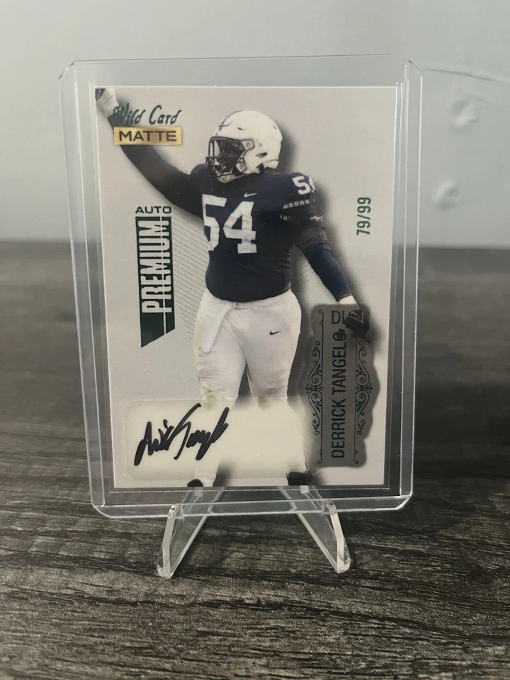 2022 Wild Card MATTE - Autographs Derrick Tangelo Premium White-Green Foil 79/99 - Image 1 of 2