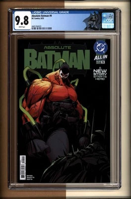 Absolute Batman #9, CGC 9.8, 1ª impresión, cubierta Dragotta, ¡llave!, DC, 2025 Foto 1 de 4