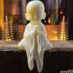 Zen Young Monk Decorative Figurines Buddhist Figure Sculpture Cute Home Decor - Picture 1 of 3