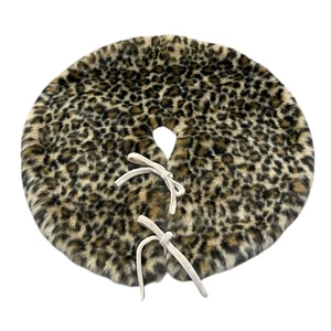 Trimsetter by Dillard’s Weihnachtsbaumrock mit Kunstfell 24” Leopardenmuster hellbraun - Bild 1 von 4