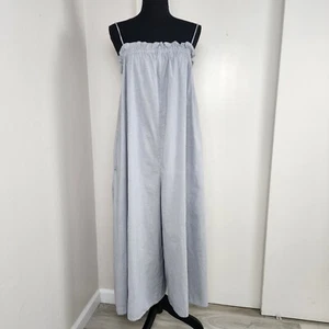 Everlane Jumpsuit Women M/L Lagenlook Oversized Wide Resort Crop Spaghetti Pants - Picture 1 of 21