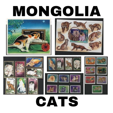 Thematic Stamps - Mongolia - Cats - Choose from dropdown menu Cover