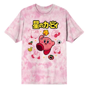 Camiseta Kirby Kanji Tie Dye Unisex, Rosa - Imagen 1 de 3