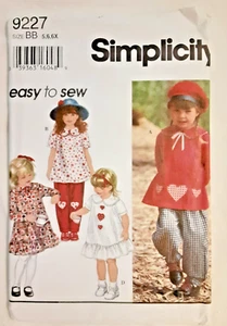 Vintage OOP Simplicity Pattern 9227 Child's Dress / Separates Sewing Project (H) - Picture 1 of 2