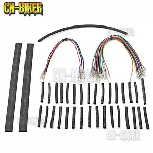 14" 16" Ape Hangers Handlebar Extension Wiring Harness For Harley FLHT/FLHR/FLHX - Picture 1 of 2