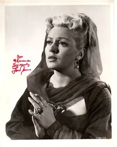 FOTO 8x10 autógrafo T-Lana Turner con certificado de autenticidad - Imagen 1 de 1