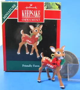 1991 Punze Miniatur Ornament FRIENDLY FAWN - Bild 1 von 12