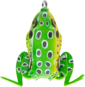 Lote 3 señuelos de rana de bolsillo Lunkerhunt 1,75" color leopardo 1/4 oz Topwater sin malezas - Imagen 1 de 10