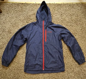 Columbia Hooded Windbreaker Jacket Youth XL Dark Blue - RN 69724 CA 05387 - Picture 1 of 13