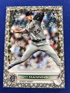 Tarjeta de novato de béisbol 2022 #HW58 Matt Manning Topps vacaciones radiocontrol - Imagen 1 de 2
