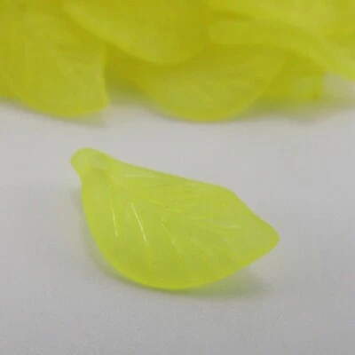 Colgantes de hojas acrílicas naranja esmeriladas 18 mm C9588-50, 100 o 200 piezas Foto 1 de 4