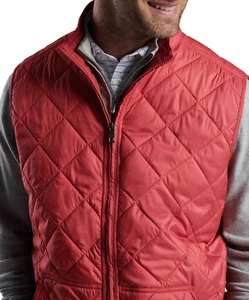 Peter Millar L Large Bedford Vest Cape Red Lightweight Quilted Puffer $225 - Picture 1 of 9