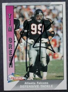 Tarjeta de fútbol americano 1991 Pacific PCT estrella de los Atlanta Falcons Tim Green-- - Imagen 1 de 1