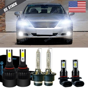 For Lexus LS460 2007-2012 -LED HID Headlight High&Low Beam + Fog Light Bulbs Kit - Picture 1 of 12