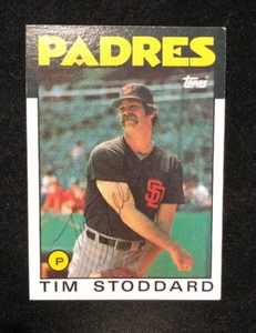 TIM STODDARD 1986 TOPPS AUTOGRAPHED SIGNED AUTO BASEBALL CARD 558 PADRES - Picture 1 of 1