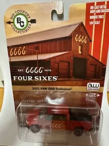 1/64 FOUR SIXES 2022 RAM 1500 TRADESMEN RED AWBC001 - Picture 1 of 4