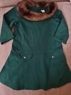 True Vintage Retro Dress Girl Size 4 5 Years Emerald Green Photo Christmas Boden