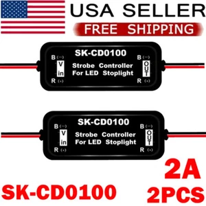 2x CD0100 Flash Strobe Controllers Flasher Module For Car LED Brake Stop Light - Picture 1 of 6