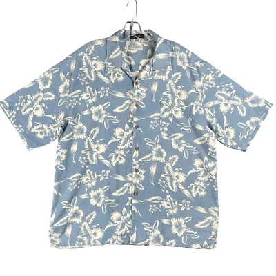 Camisa informal clásica Lord Taylor pura seda para hombre XL floral hawaiana minimal papá Foto 1 de 4