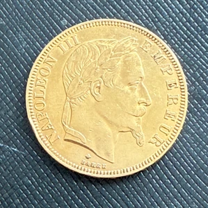 France 1866 A Gold 50 Francs Circulated Napoleon III - Picture 1 of 2