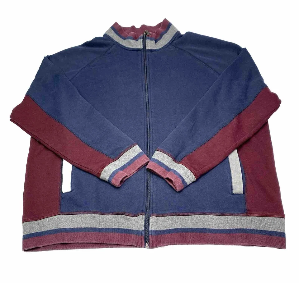 Chaqueta de Algodón XL De Colección Maus & Hoffman Para Hombre Azul Granate Cremallera Completa Salón Pista Foto 1 de 4