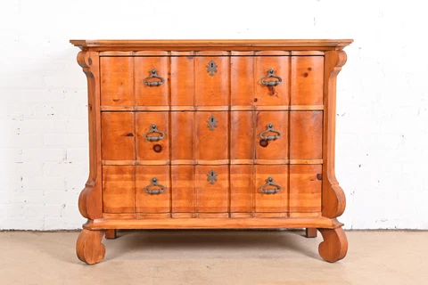 Romweber Spanish Baroque Carved Pine Commode or Chest of Drawers Cover