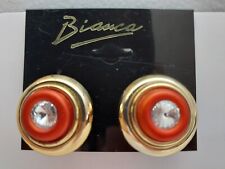 Vintage Bianca Round Diamond Button Gold Style 1 Pair  JAD01-05