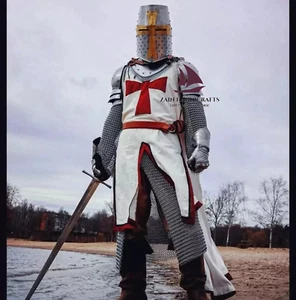 ZAIN Medieval Knight Wearable Suit Of Armor Crusader Combat Full Body Armour - Picture 1 of 9