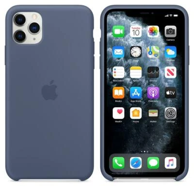 Originale Apple Custodia Silicone per IPHONE 11 Pro Max - Alaskan Blu - Nuovo - Immagine 1 di 4