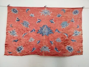 vintage fantastic Chinese silk embroidery needlework embroidered panel itm1120 - Picture 1 of 16