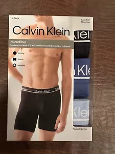 Calvin Klein Men's Microfiber Boxer Briefs - Size Large Multi Color Pack of 3 - Picture 1 of 3