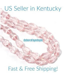 15 Stck. 11x8 mm Tschechisch Hellrose Träne Kristall Perlen für Schmuck #5328 - Bild 1 von 2