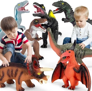 7 Piece Jumbo Dinosaur Toys for Kids Big Dinosaur Toys for Boys Realistic Giant - Picture 1 of 7