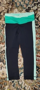 Lululemon Leggings Girls Size 2 Youth Light Green Black - Picture 1 of 3