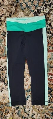 Lululemon Leggings Girls Size 2 Youth Light Green Black - Image 1 of 3