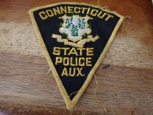 CONNECTICUT STATE TROOPER AUXILIARY 1950S EARLY VEST PATCH BX 12#4 - Picture 1 of 2