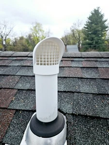 Radon & HVAC Rain Cap for 4" SDR 35 Pipe, 1/2" Mesh Screen, Fits on End of Pipe - Picture 1 of 4