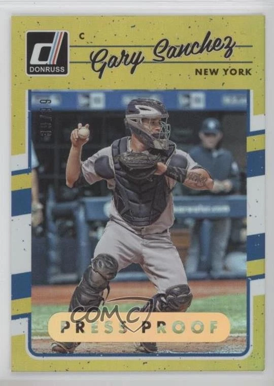 2017 Panini Donruss Gold Press Proof /99 Gary Sanchez #126 - Image 1 of 2