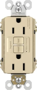 Legrand radiant 1597I 15 Amp GFCI Self Test Decorator Duplex 1 Pack, Ivory - Picture 1 of 7