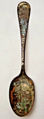 Cuchara de recuerdo o premium "Atlanta Constitution" periódico c.1890s Foto 1 de 4