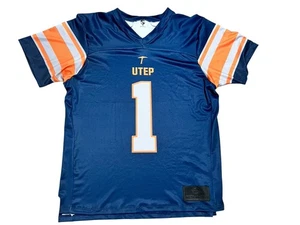 ProSphere Men's UTEP Miners #1 Navy Sublimated Football Jersey Size Medium - Picture 1 of 12