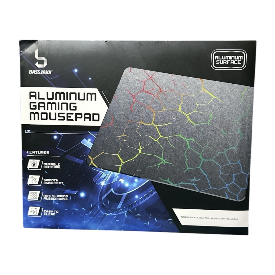 Aluminum Gaming Mouse Pad Multi-Color Metal Mousepad for PC Laptop 8.5" x 7" New - Image 1 of 4