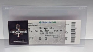 Wyatt Langford MLB Debut Opening Day Ticket Stub 3/28/24 Texas Rangers 1st H/RBI - Picture 1 of 2
