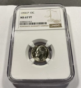 1994 P 10c Roosevelt Dime NGC NS67 Full Torch Item 9601 - Picture 1 of 4