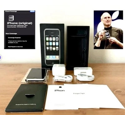 💎RARO APPLE IPHONE 1ª GENERACIÓN A1203-4GB”ACCESORIOS NUEVOS, CAJA A JUEGO” Foto 1 de 4