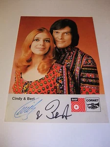 Autogrammkarte Cindy & Bert Original Autogramm signiert handsigniert - Picture 1 of 1